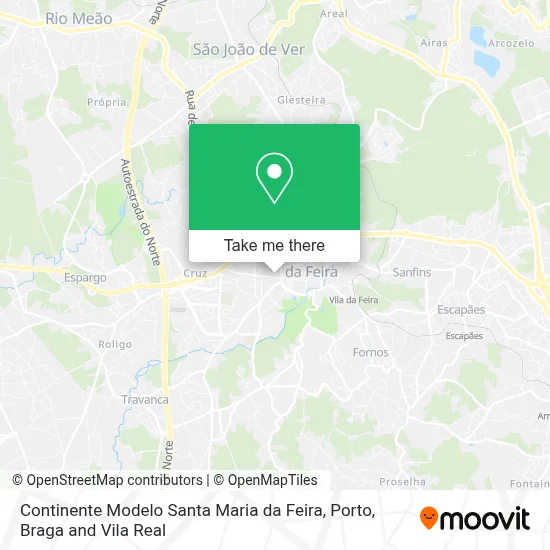 Continente Modelo Santa Maria da Feira map