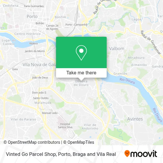 Vinted Go Parcel Shop map