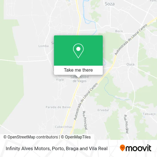 Infinity Alves Motors map