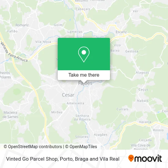 Vinted Go Parcel Shop map