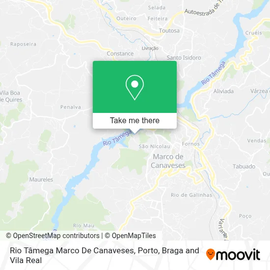 Rio Tâmega Marco De Canaveses map