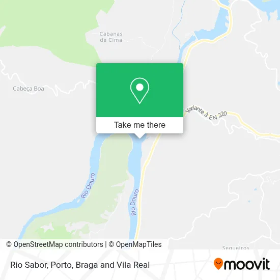 Rio Sabor mapa