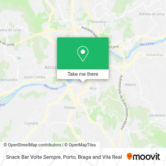 Snack Bar Volte Sempre map