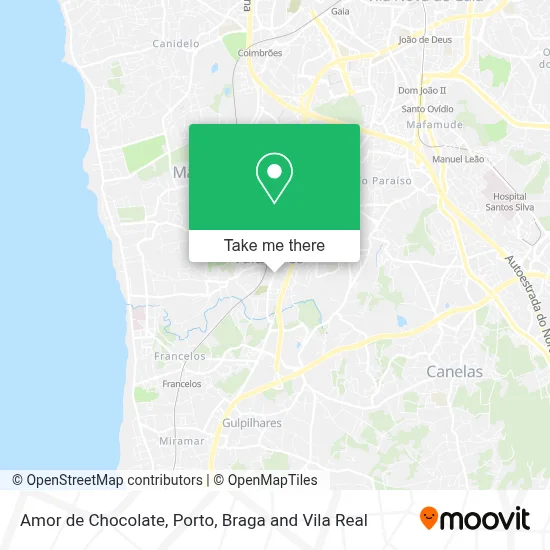 Amor de Chocolate map