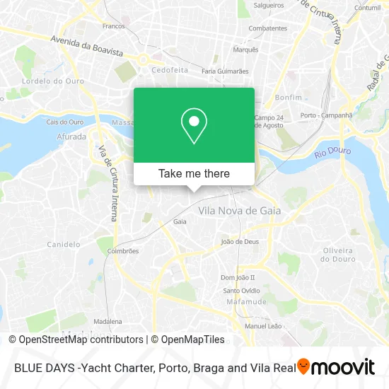 BLUE DAYS -Yacht Charter map