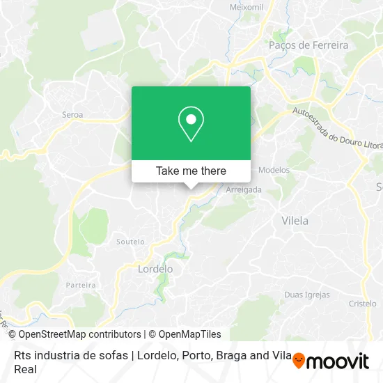 Rts industria de sofas | Lordelo mapa