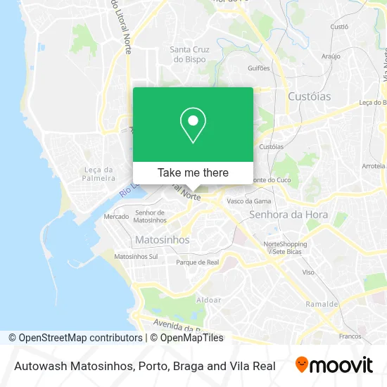 Autowash Matosinhos map