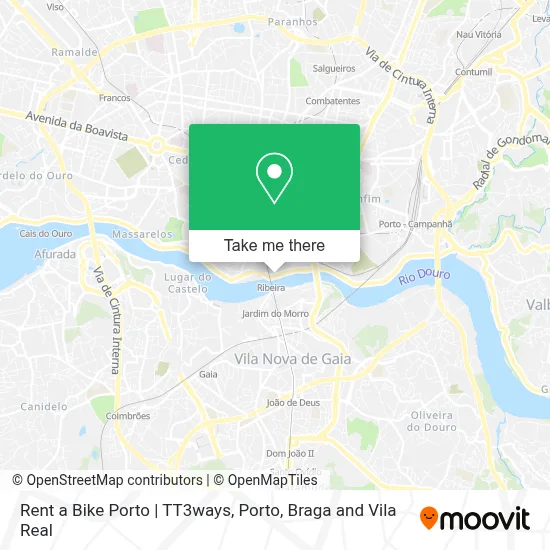 Rent a Bike Porto | TT3ways map