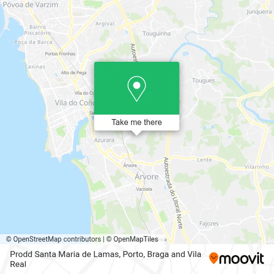 Prodd Santa Maria de Lamas map