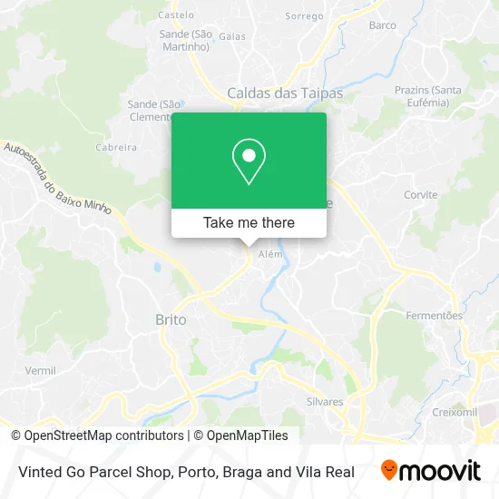 Vinted Go Parcel Shop map
