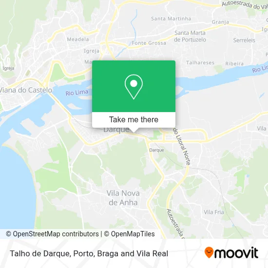 Talho de Darque map