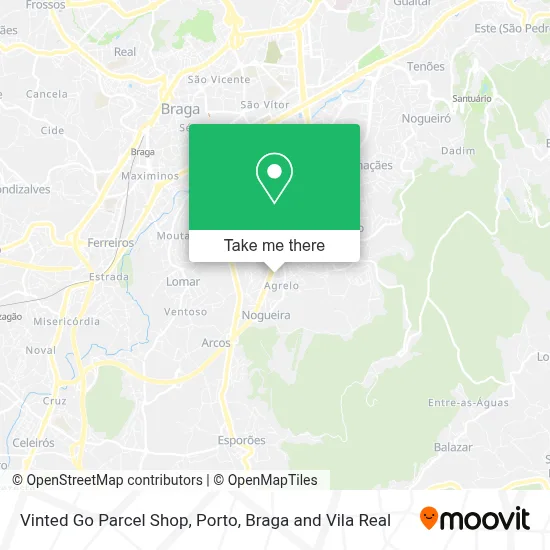 Vinted Go Parcel Shop map