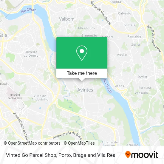 Vinted Go Parcel Shop map