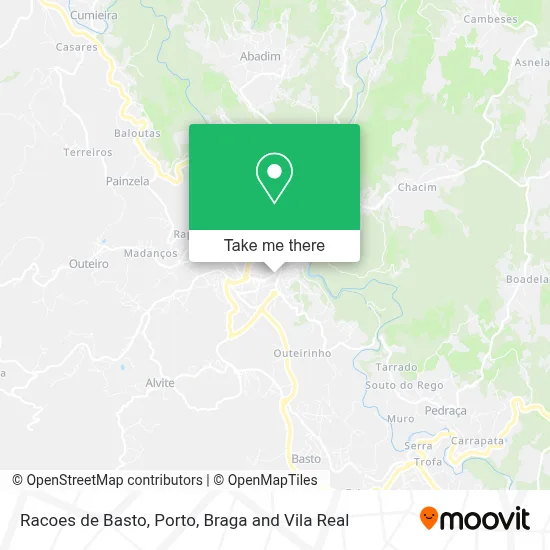 Racoes de Basto map