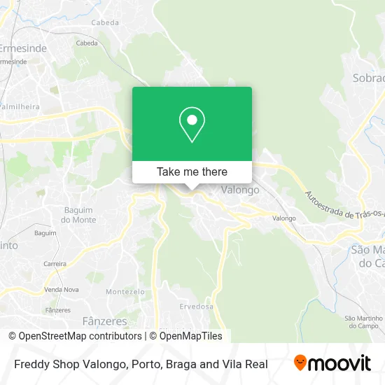 Freddy Shop Valongo map