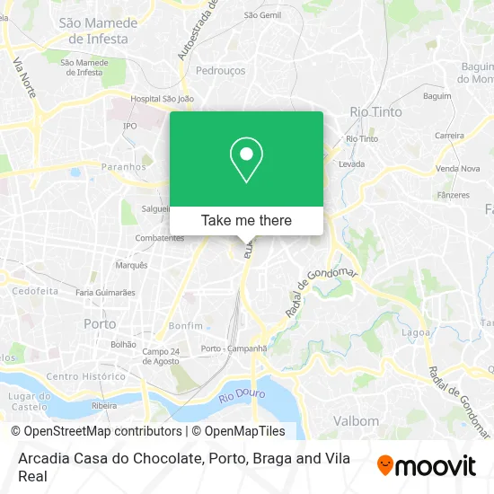 Arcadia Casa do Chocolate map