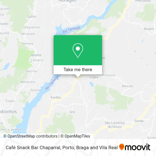 Café Snack Bar Chaparral map