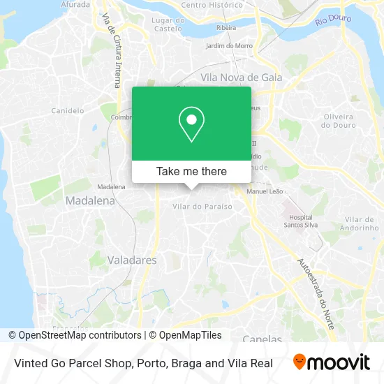 Vinted Go Parcel Shop map