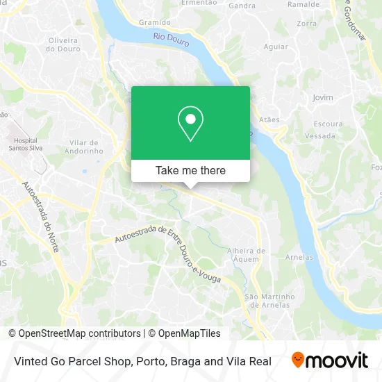 Vinted Go Parcel Shop map