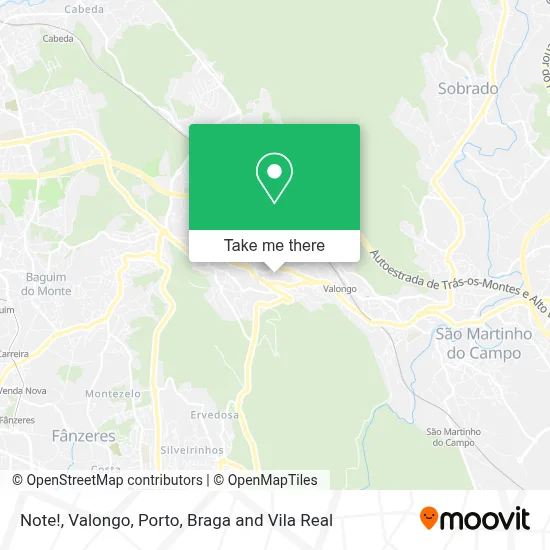 Note!, Valongo map