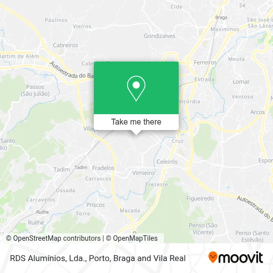 RDS Alumínios, Lda. map