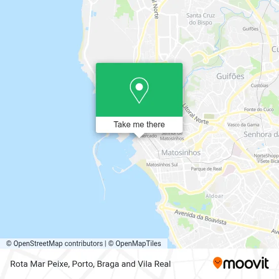 Rota Mar Peixe map