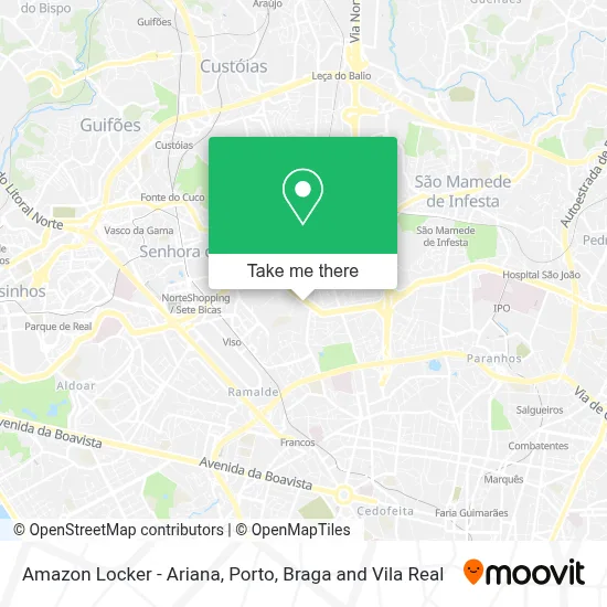 Amazon Locker - Ariana map