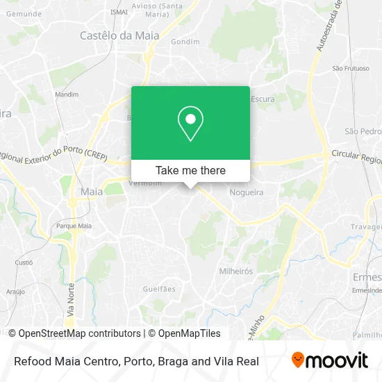 Refood Maia Centro map