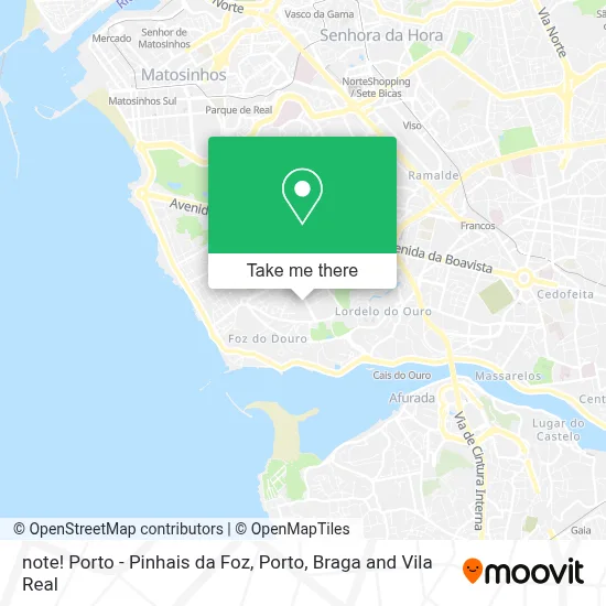 note! Porto - Pinhais da Foz map