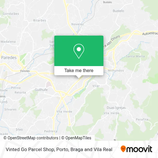 Vinted Go Parcel Shop map