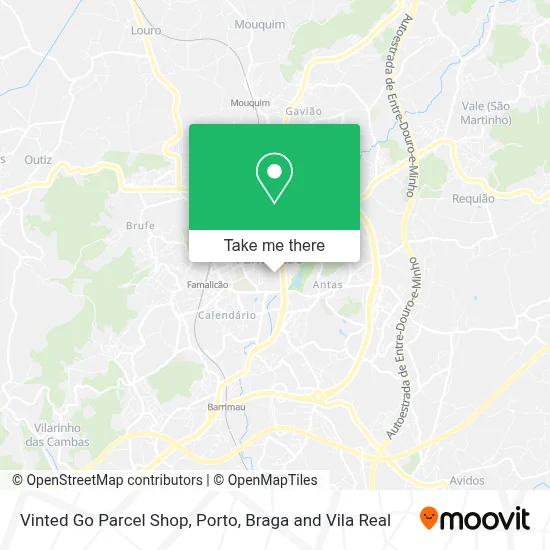 Vinted Go Parcel Shop map