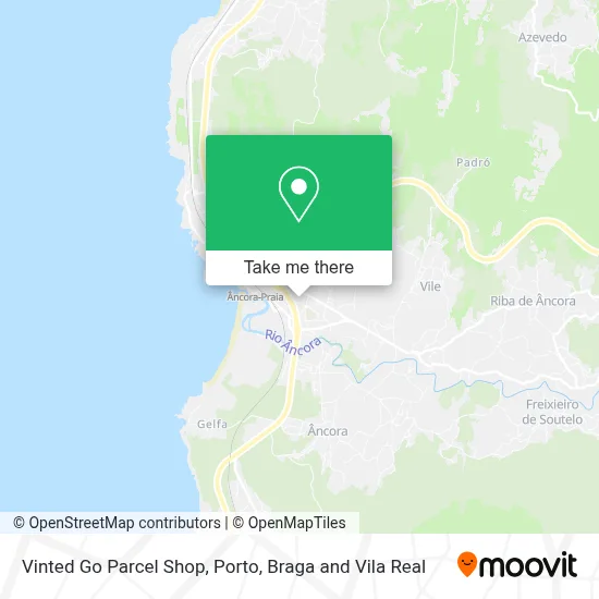 Vinted Go Parcel Shop map