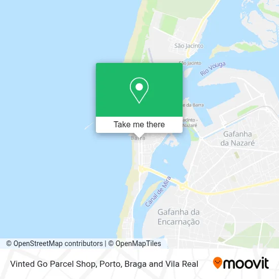 Vinted Go Parcel Shop map
