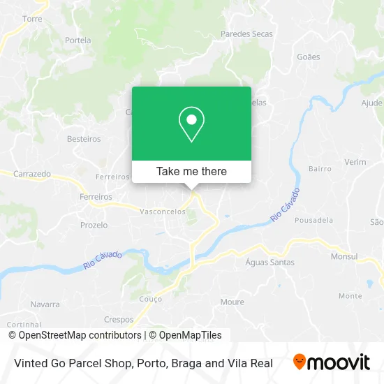 Vinted Go Parcel Shop map
