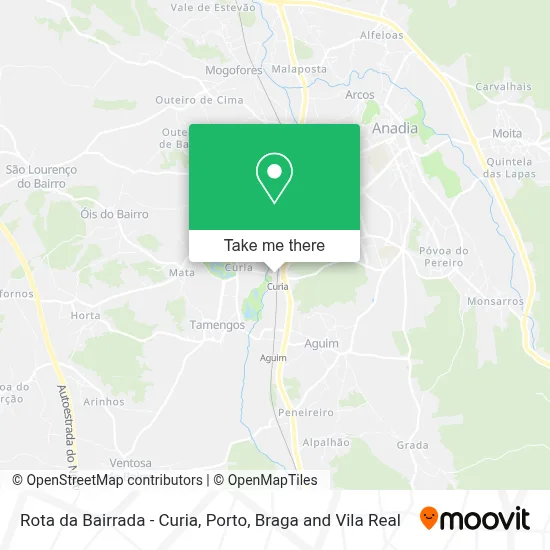 Rota da Bairrada - Curia map