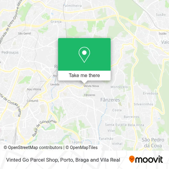 Vinted Go Parcel Shop map