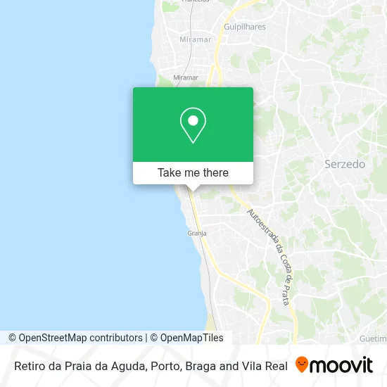 Retiro da Praia da Aguda map