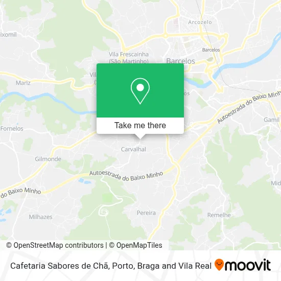 Cafetaria Sabores de Chã map