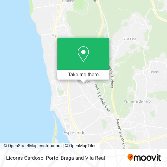 Licores Cardoso map