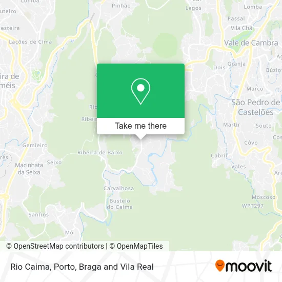 Rio Caima mapa