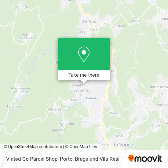 Vinted Go Parcel Shop map
