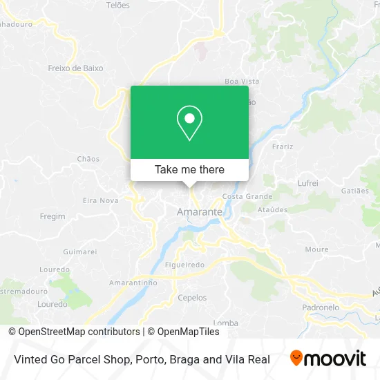 Vinted Go Parcel Shop map