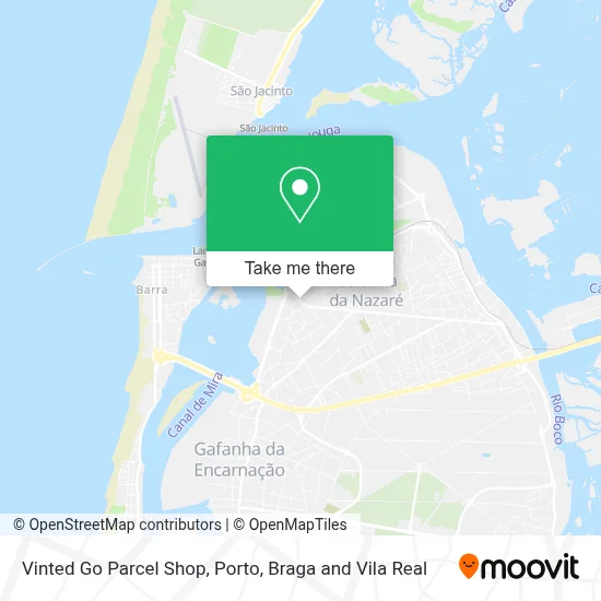 Vinted Go Parcel Shop map