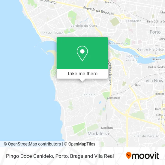 Pingo Doce Canidelo map