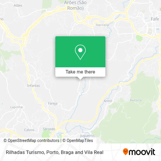 Rilhadas Turismo mapa