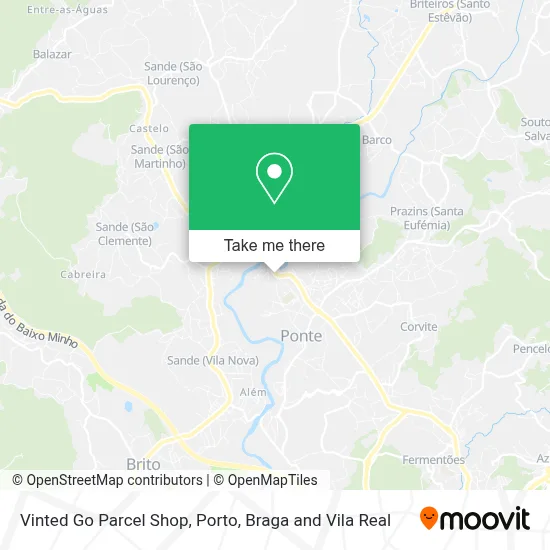 Vinted Go Parcel Shop map
