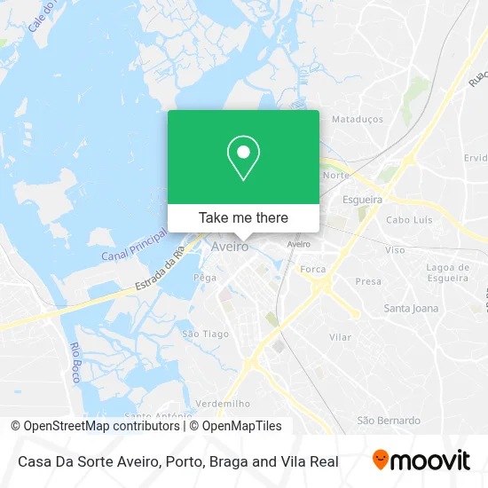 Casa Da Sorte Aveiro map