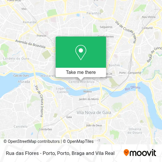 Rua das Flores - Porto mapa