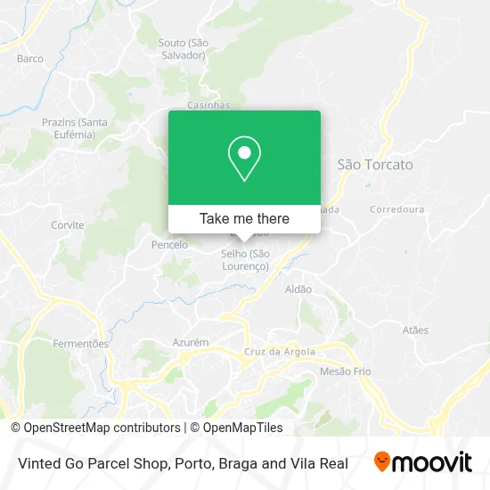 Vinted Go Parcel Shop map