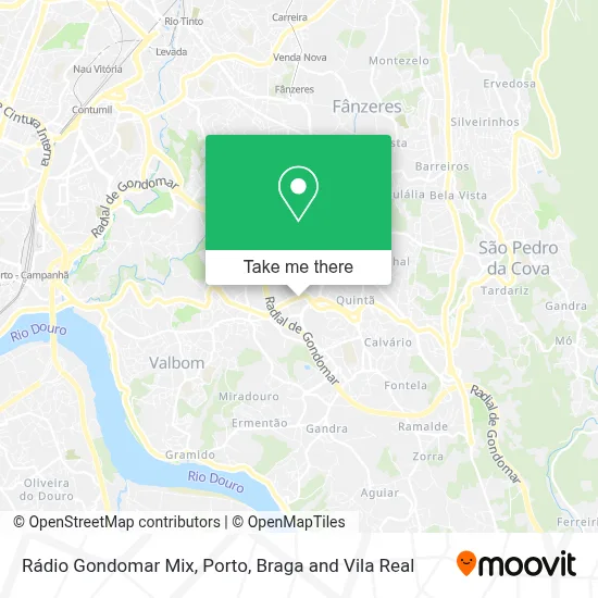 Rádio Gondomar Mix map